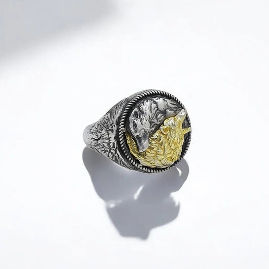 This handcrafted gold-plated Yin Yang Wolf ring for men is a true fusion of strength and harmony. Made from high-quality sterling silver, the ring features a powerful wolf motif intertwined with the ancient yin yang symbol, representing the balance between chaos and peace. Perfect for those drawn to spiritual meaning and bold fashion, this unique piece serves as both a statement accessory and a meaningful talisman.