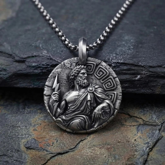 Zeus Thunderbolt Necklace – Greek Mythology Pendant
