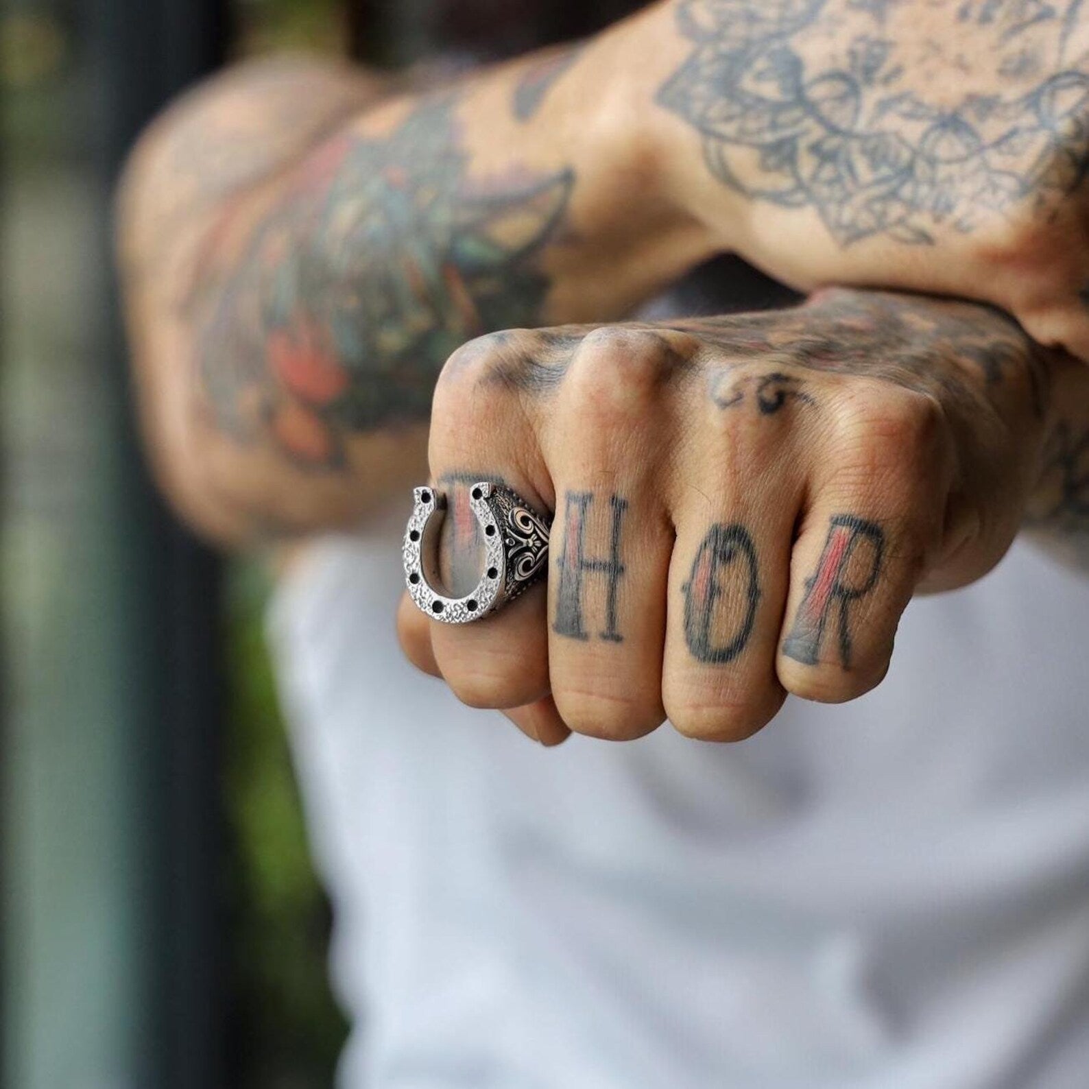 Crafted with precision and intention, this silver horseshoe ring for men merges traditional Western charm with a modern edge. The detailed horseshoe design not only symbolizes luck but also strength and resilience. Made from high-quality sterling silver and weighing 30 grams, this ring stands out as a durable and stylish accessory that complements any look. Ideal for those who appreciate quality jewelry with symbolic meaning and bold presence.