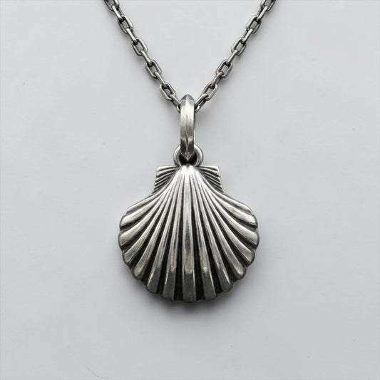 handcrafted nautical scallop shell sterling silver necklace ocean inspired seashell pendant coastal maritime jewelry gift for sea lovers