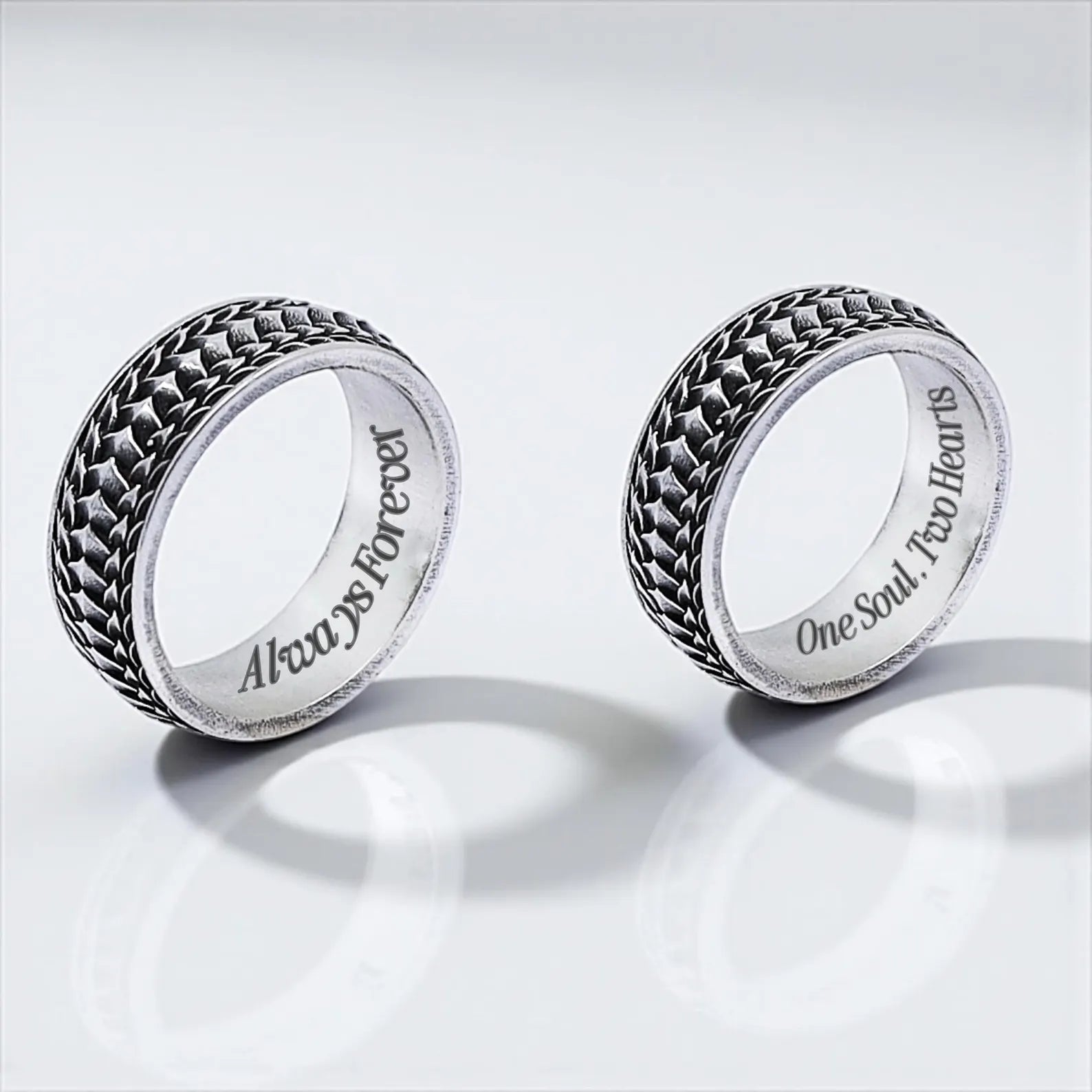 Chunky yet refined, this textured silver band ring is a statement piece for modern men. Designed with gothic influences and minimal flair, it works beautifully as a wedding ring or everyday accessory. SEO-optimized for Google searches and Shopify’s handcrafted jewelry collections.