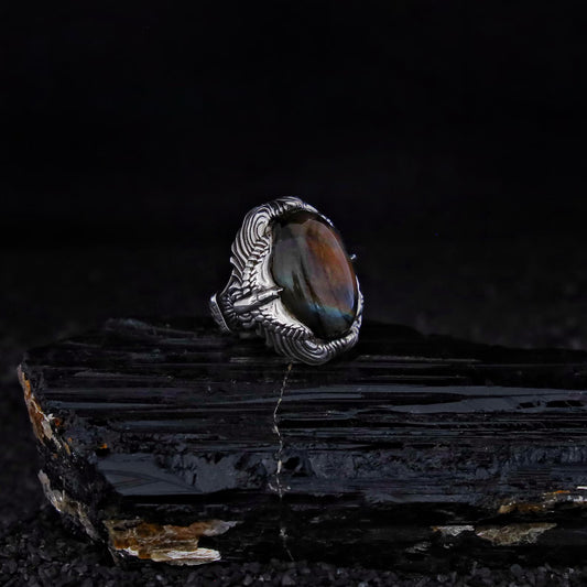 Labradorite Eagle Ring