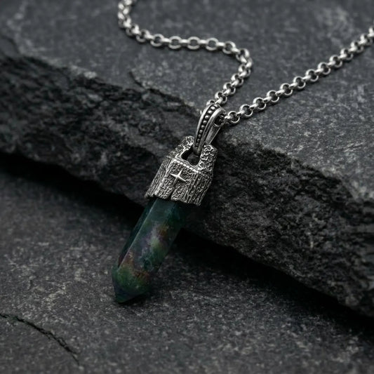North Star Moss Agate Necklace