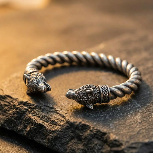 Odin Wolves Viking Bangle