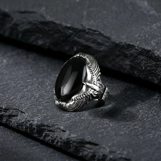 Eagle Onyx Ring