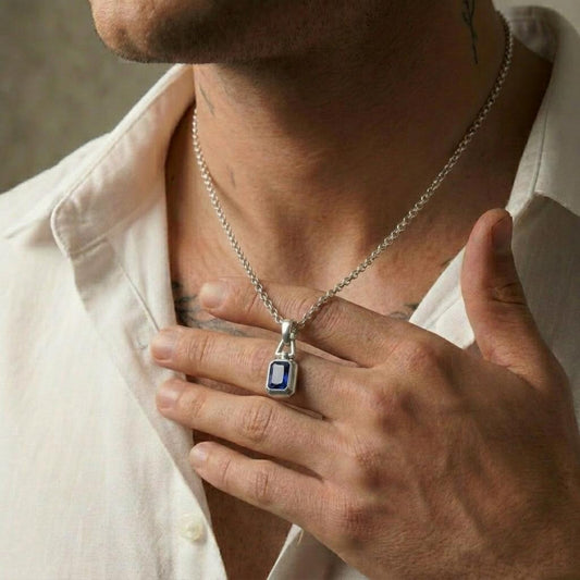 Sapphire Silver Necklace