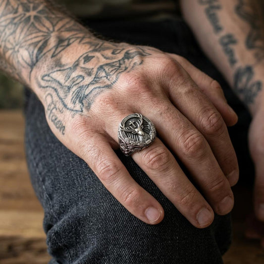Men's Gothic Deer Ring