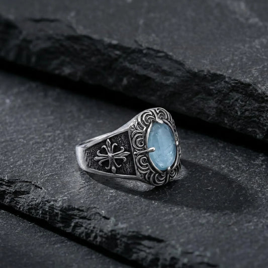 Men's Aquamarine Ring
