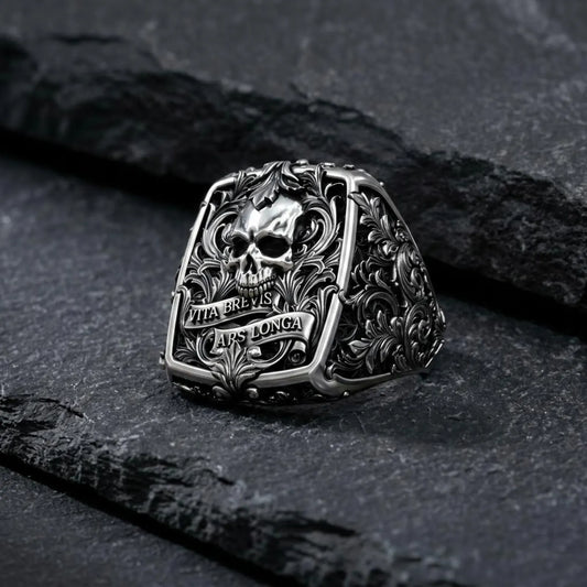 Vita Brevis Skull Ring