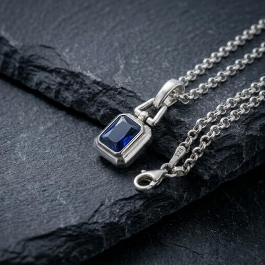 Sapphire Silver Necklace