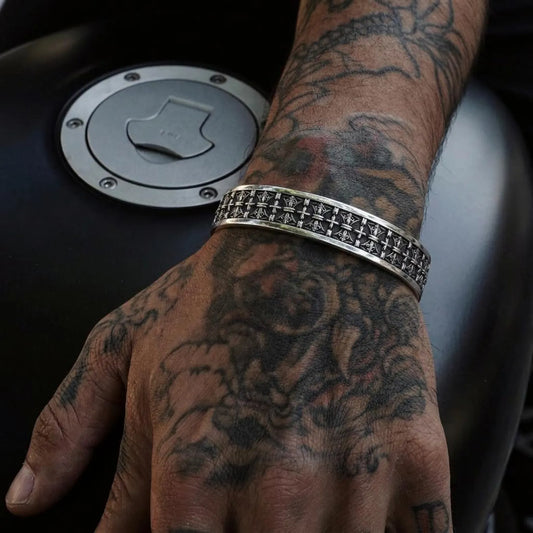 Men's Cross Cuff Bracelet