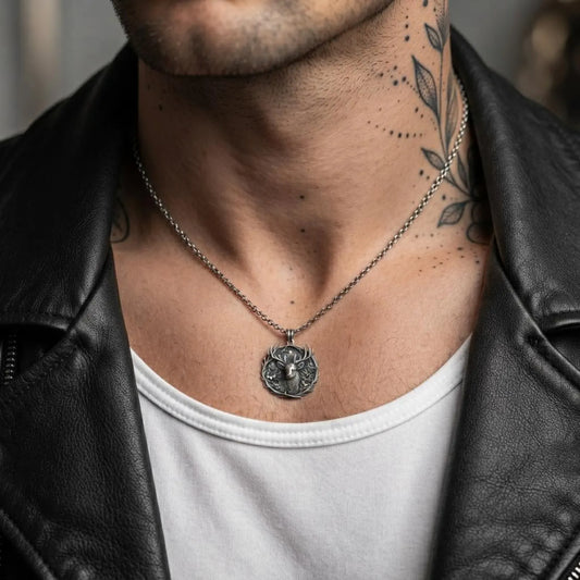 Floral Stag Necklace