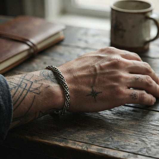 Men’s Twisted Silver Cuff