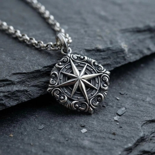 Nautical Compass Rose Necklace