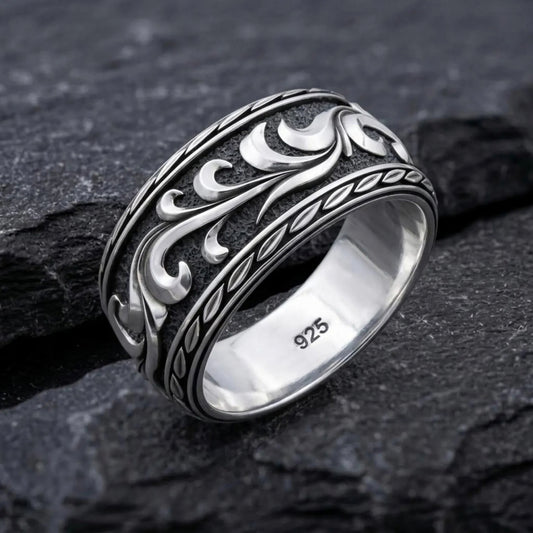 Vintage Ornate Scrollwork Band Ring