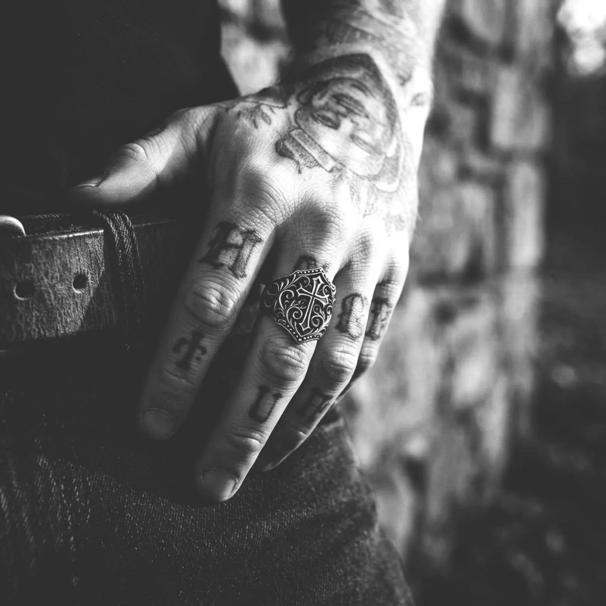 Handcrafted Victorian Cross Shield signet ring with detailed Gothic ornamentation, premium sterling silver Christian jewelry created to symbolize faith, loyalty, strength, and protection.