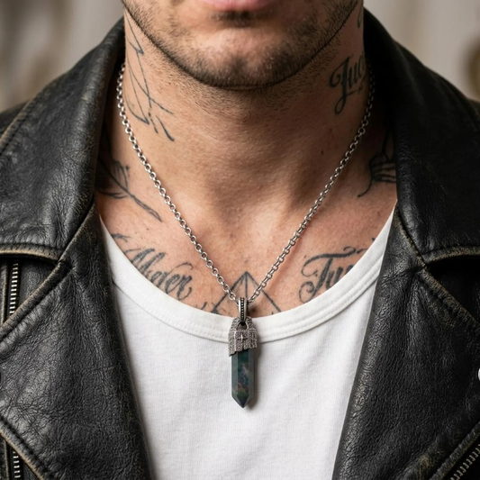 North Star Moss Agate Necklace