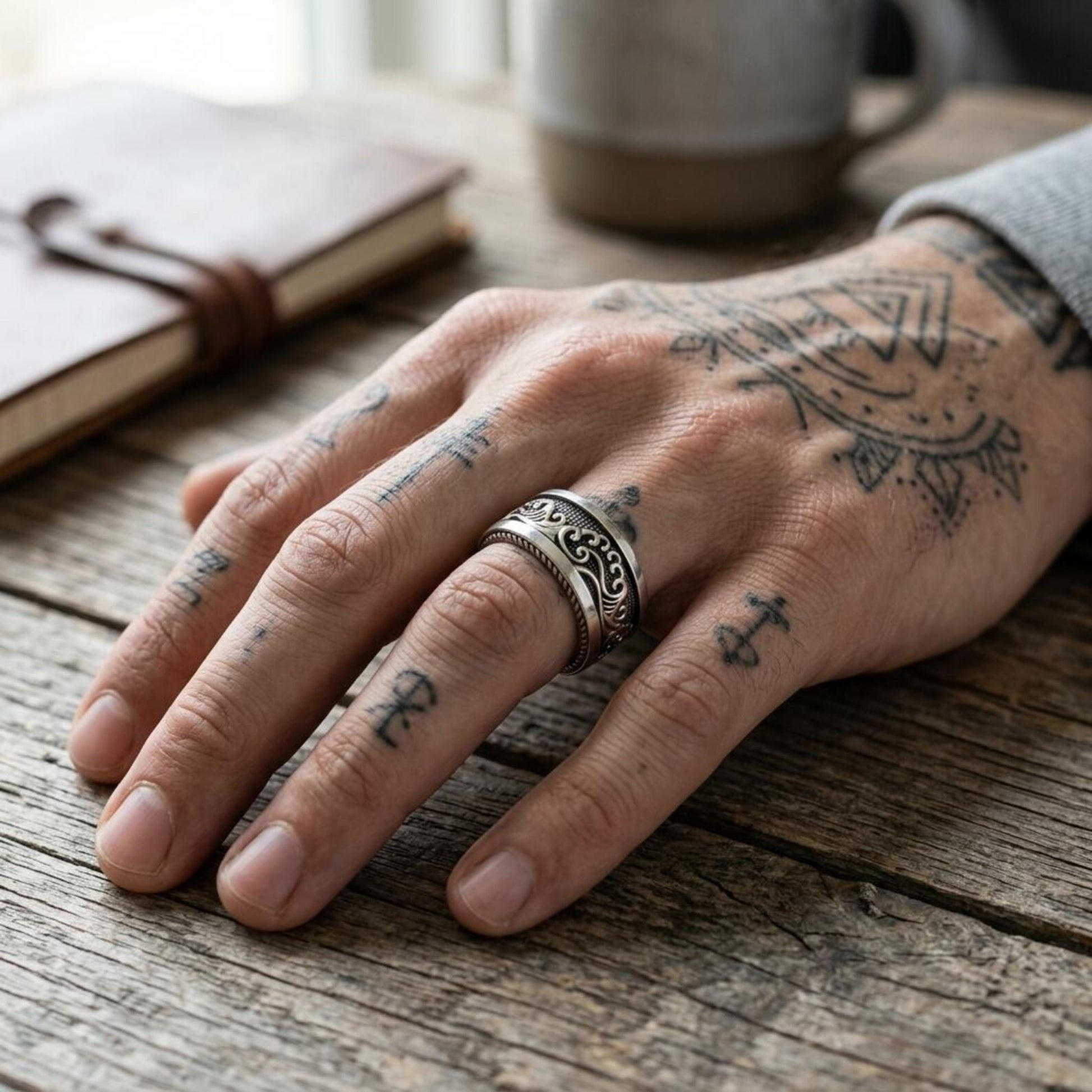 Beach Lover Ring inspired by rolling waves and coastal horizons, handcrafted from premium sterling silver with a distinctive maritime character.