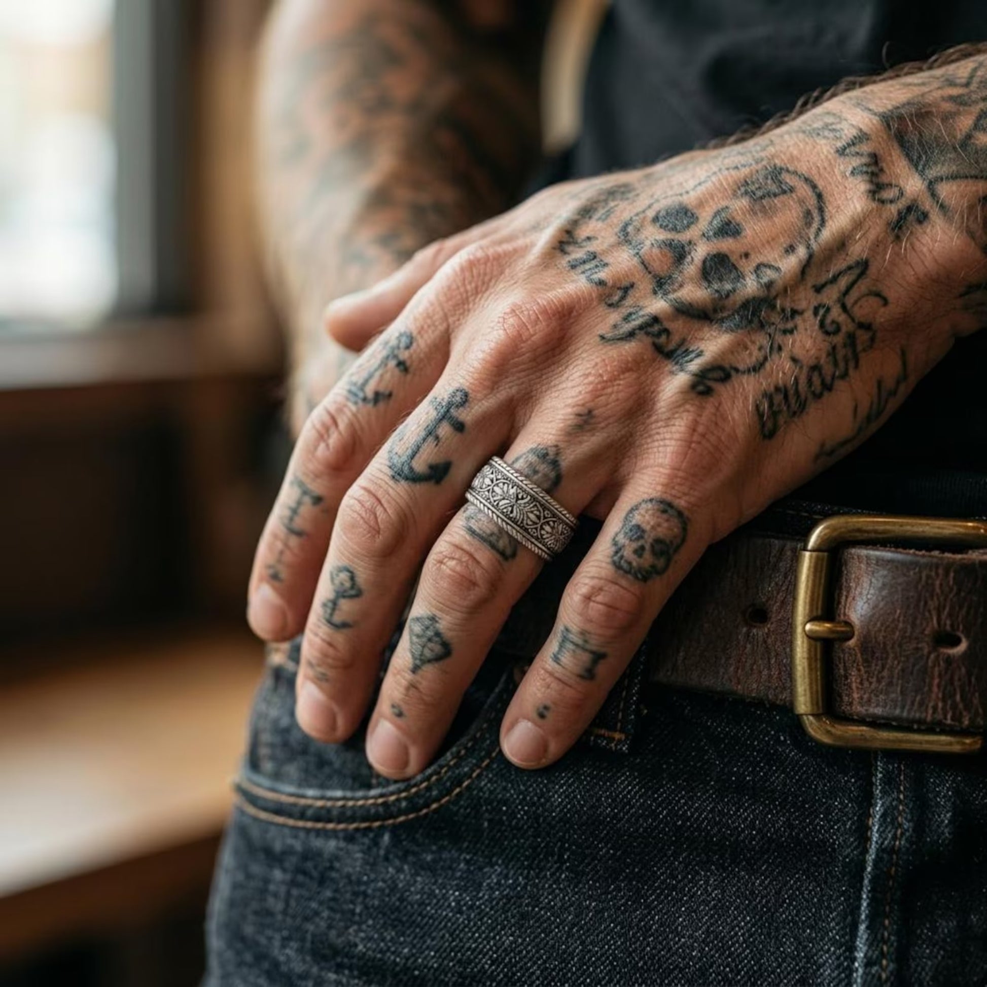 Artisan Engagement Band Ring combining classic vintage aesthetics with modern craftsmanship, handcrafted in sterling silver for lasting beauty and comfort.