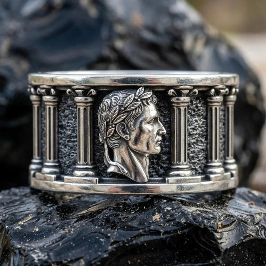 Caesar Roman Colosseum Band Ring for Men