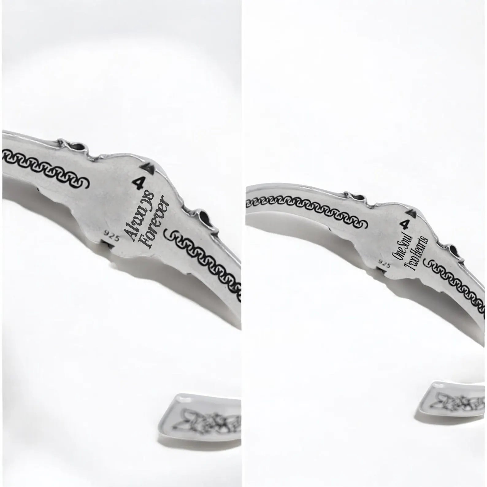 This sterling silver cuff bracelet can be beautifully customized on the inside with a name, date, initials, or a short meaningful phrase. Whether you're celebrating a special moment, honoring a loved one, or simply adding a personal touch, we’re happy to engrave your story onto this piece.
A unique way to turn a bold accessory into a timeless keepsake — made just for you or someone you love.