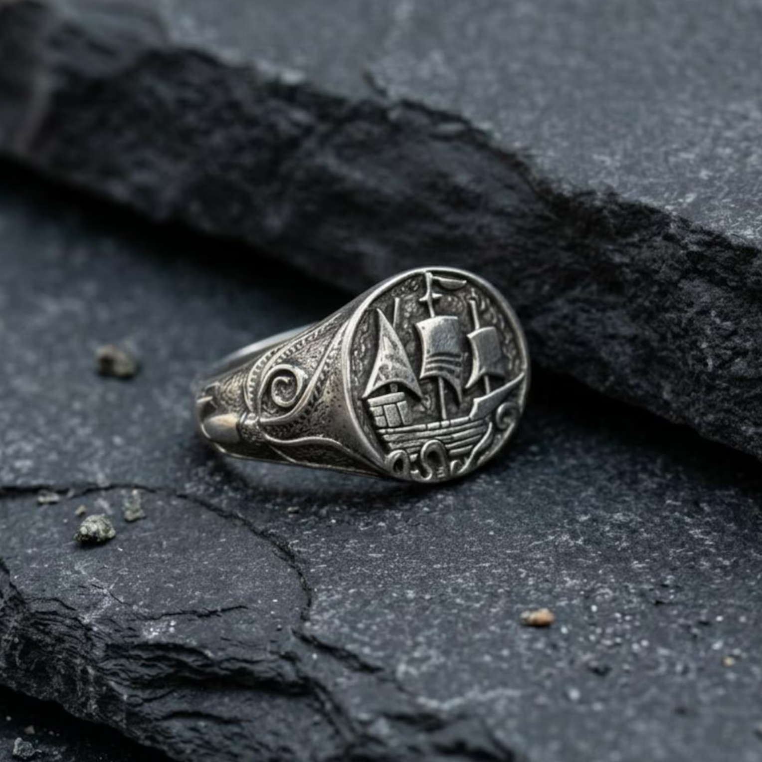 Kraken signet ring for men 925 sterling silver nautical sea monster ring bold statement jewelry
vintage pirate inspired ring handcrafted ocean themed jewelry for sailors and adventurers