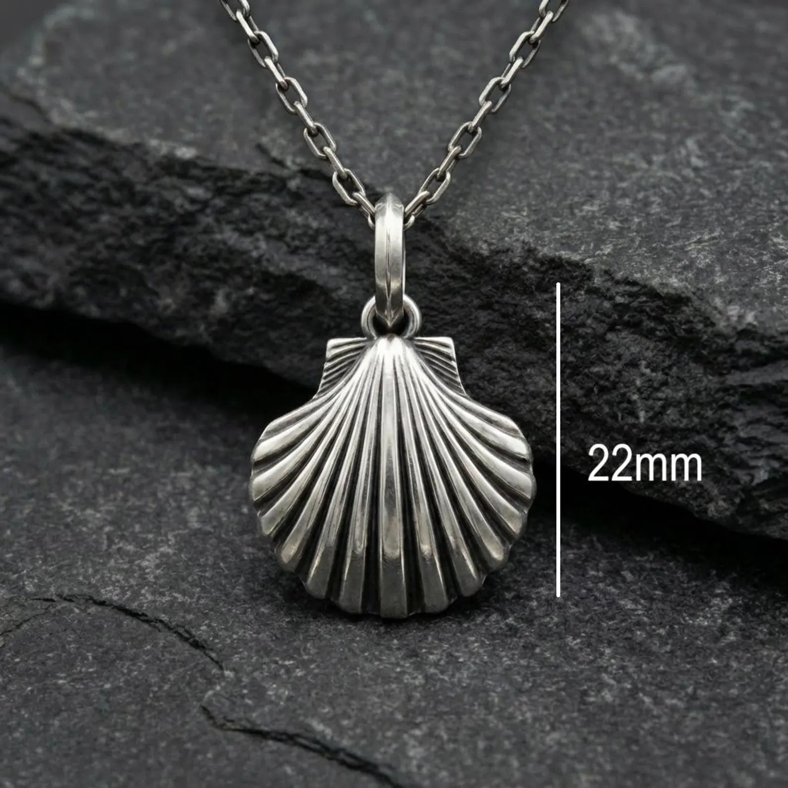 unique seashell jewelry for men and women handcrafted oxidized sterling silver nautical coastal necklace