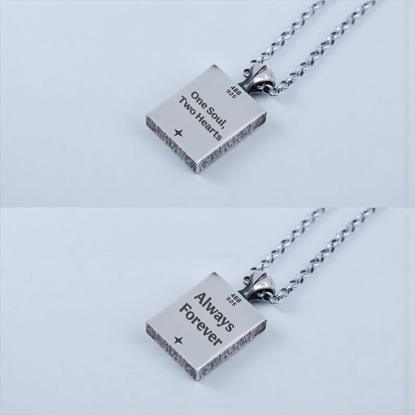 Personalized emerald birthstone necklace with engraved backside option, showcasing thick silver craftsmanship, a powerful green stone, and statement luxury masculine style for everyday wear or special events.