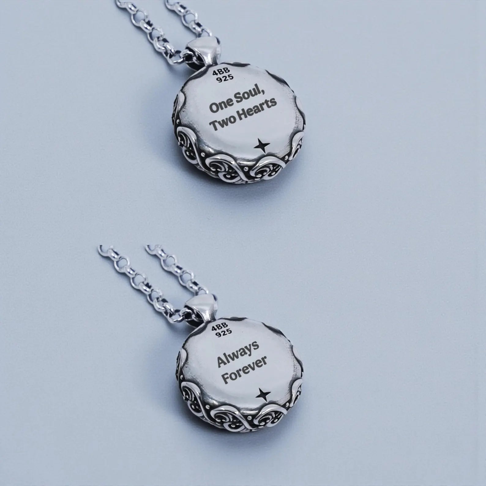 Artisan-made sterling silver turquoise pendant necklace for men combining classic baroque aesthetics with modern masculine style, showcasing a large round natural turquoise gemstone held in a hand-polished oxidized silver frame; ideal for everyday wear or as a meaningful gift symbolizing protection, inner strength, and emotional harmony.