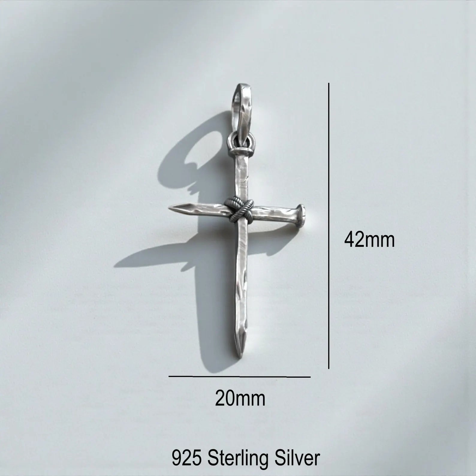 Handmade gothic Christian cross pendant crafted in sterling silver, symbolizing devotion, strength, and spiritual identity for everyday wear or special occasions.
