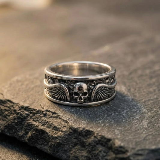 Winged Skull Ring