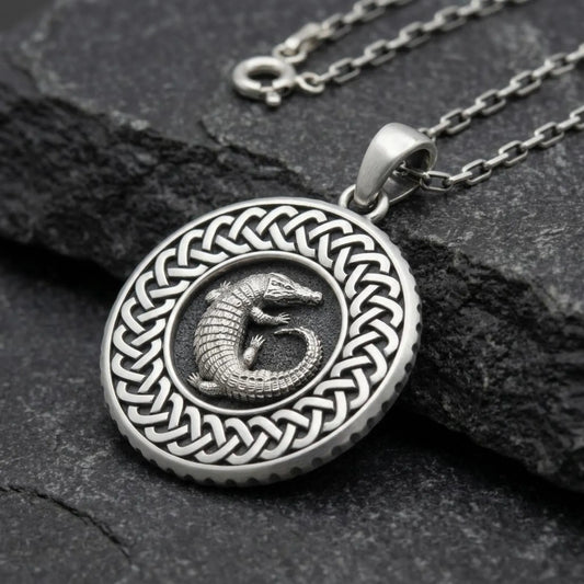 Crocodile Medallion Necklace