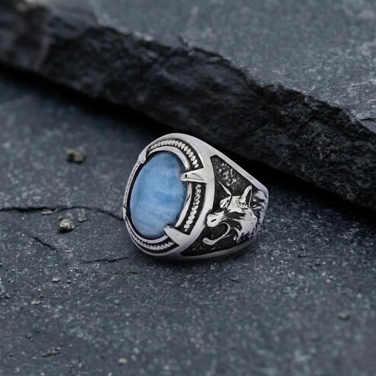 Wolf Aquamarine Ring