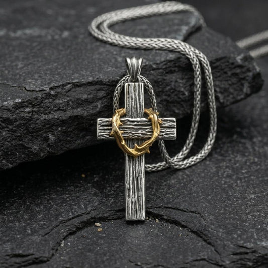 Gothic Thorn Cross Necklace