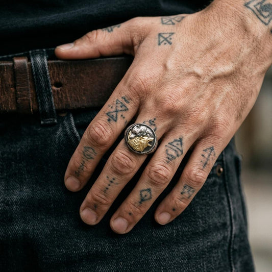 Yin Yang Wolf Ring