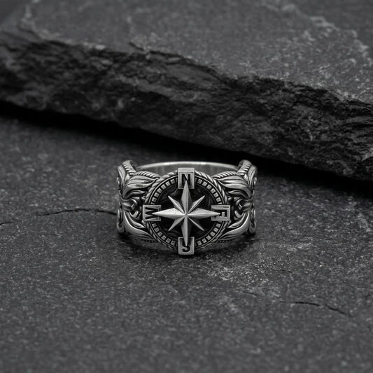 Men's Compass Ring