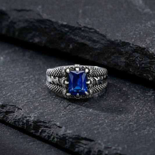 Sapphire Emerald-Cut Ring