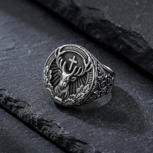 Men's Gothic Deer Ring