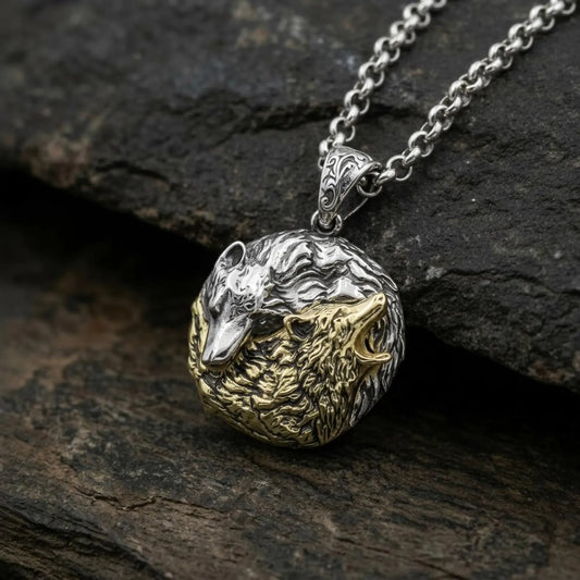 Yin Yang Wolf Necklace