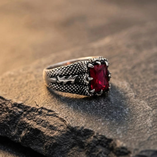 Emerald-Cut Ruby Ring