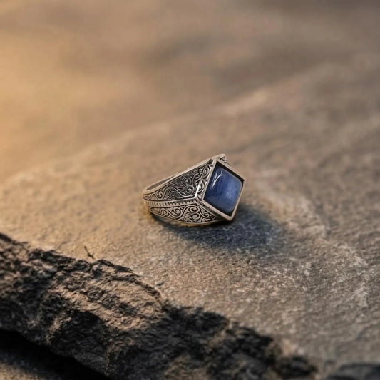 Men’s Baroque Kyanite Gemstone Ring