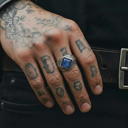 Men’s Baroque Kyanite Gemstone Ring