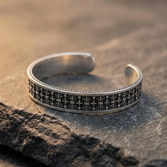 Men's Cross Cuff Bracelet