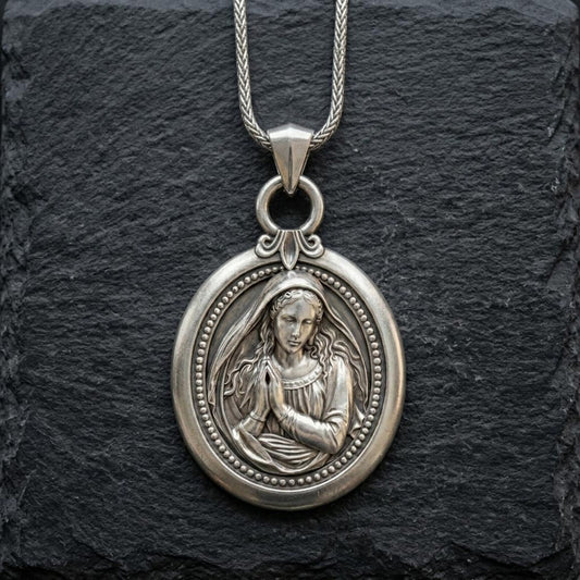 Elegant Virgin Mary Pendant Necklace