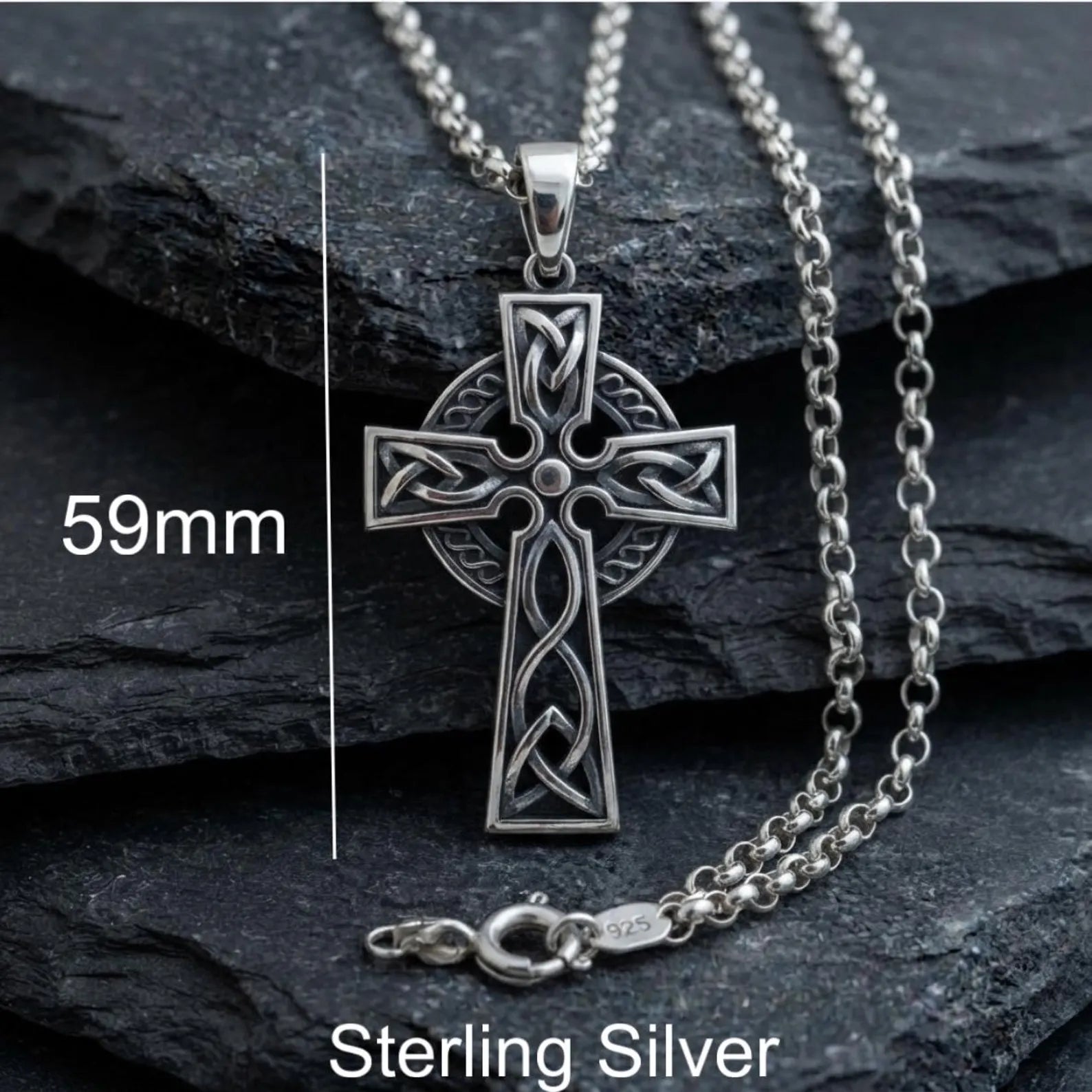 Faith inspired sterling silver Celtic Cross Necklace handcrafted with detailed knotwork, classic Christian symbolism, and premium artisan craftsmanship for lasting elegance.