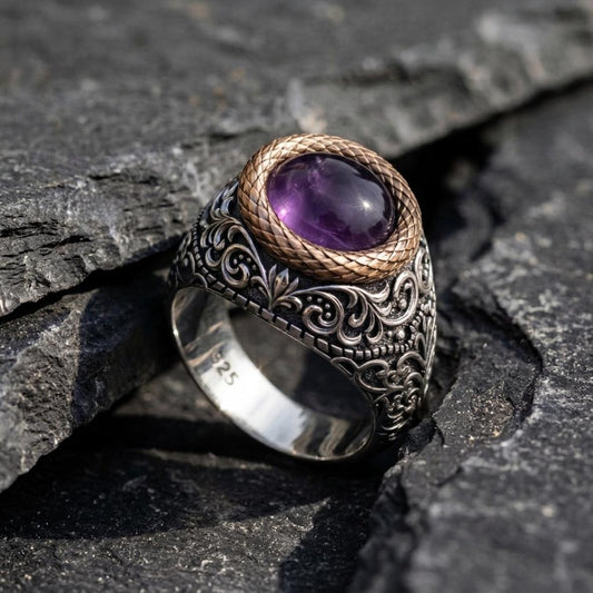 Men’s Victorian Amethyst Signet Ring