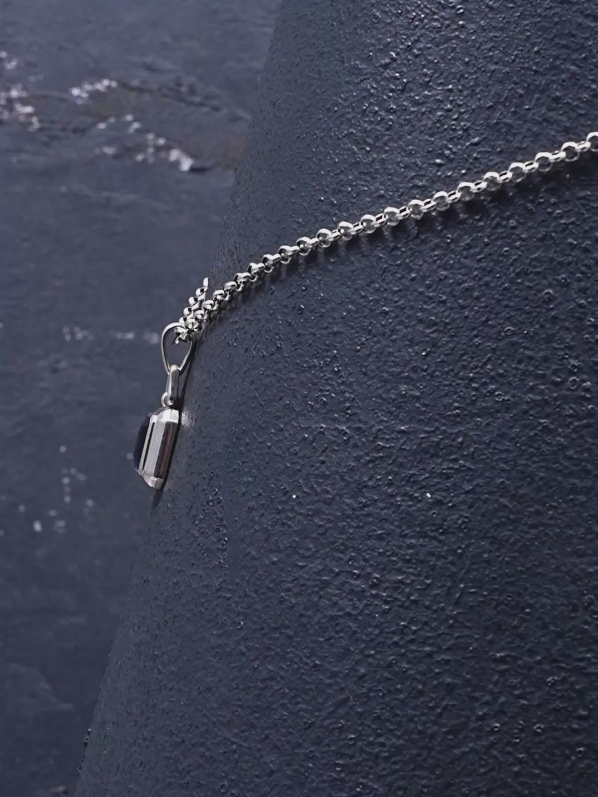 Sapphire Silver Necklace