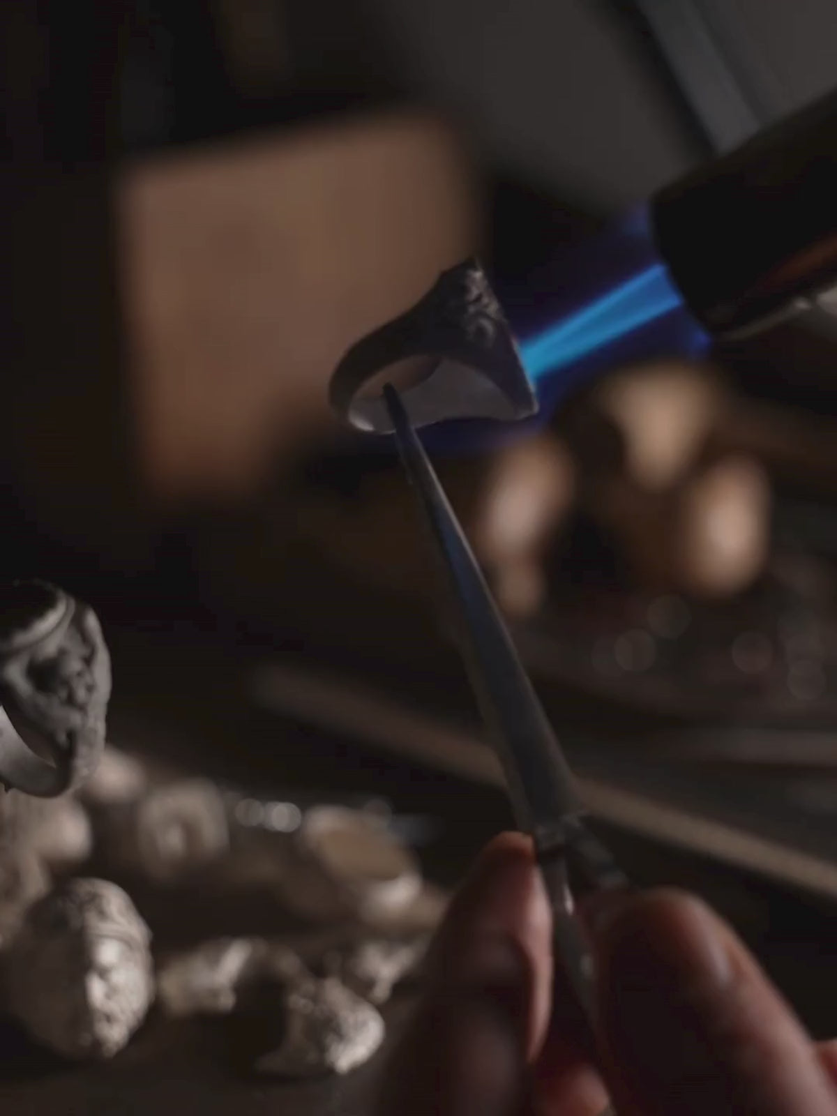 Labradorite Skull Ring