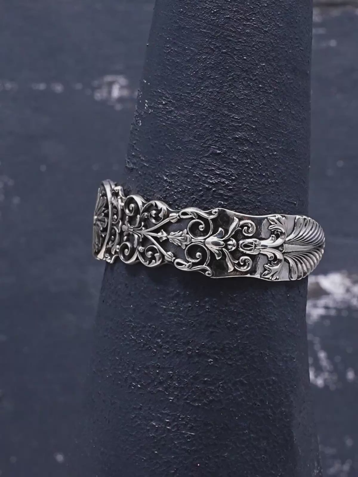 Men's Vintage Inspired Floral Cuff Bracelet